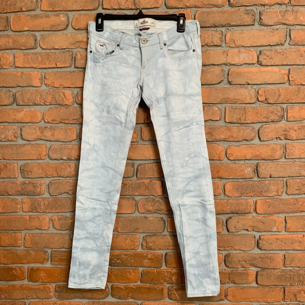 Hollister Low Rise Skinny Jeans Womens Size 26 Bleach Wash Denim‎ Stretch Casual